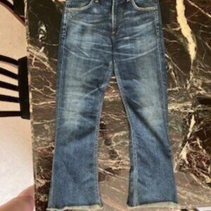 Citizens of Humanity Fringed Cropped Jeans